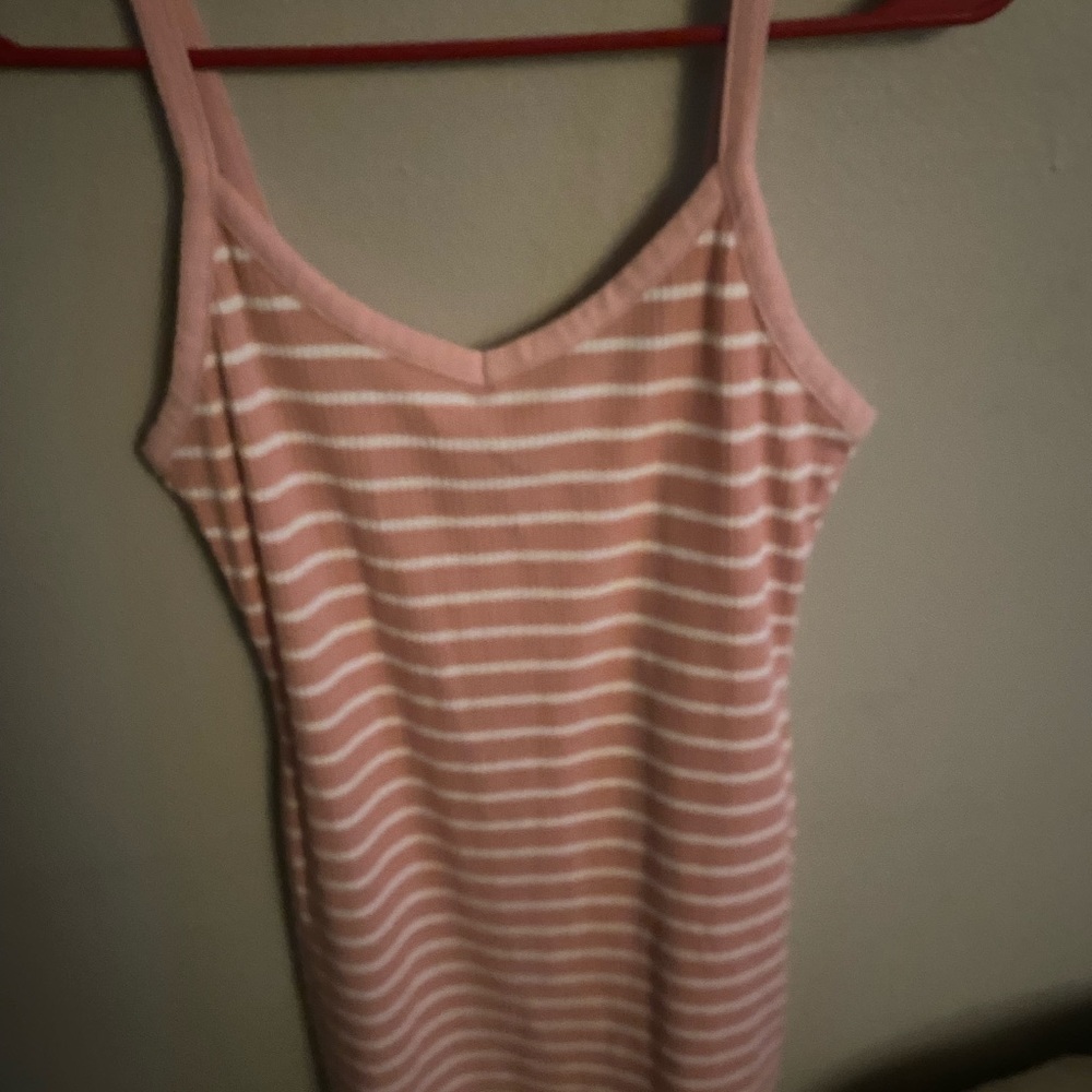 Pink striped dress